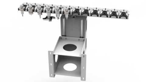 The tool changer is extendable up to 12 tool positions The tool changer is extendable up to 12 tool positions